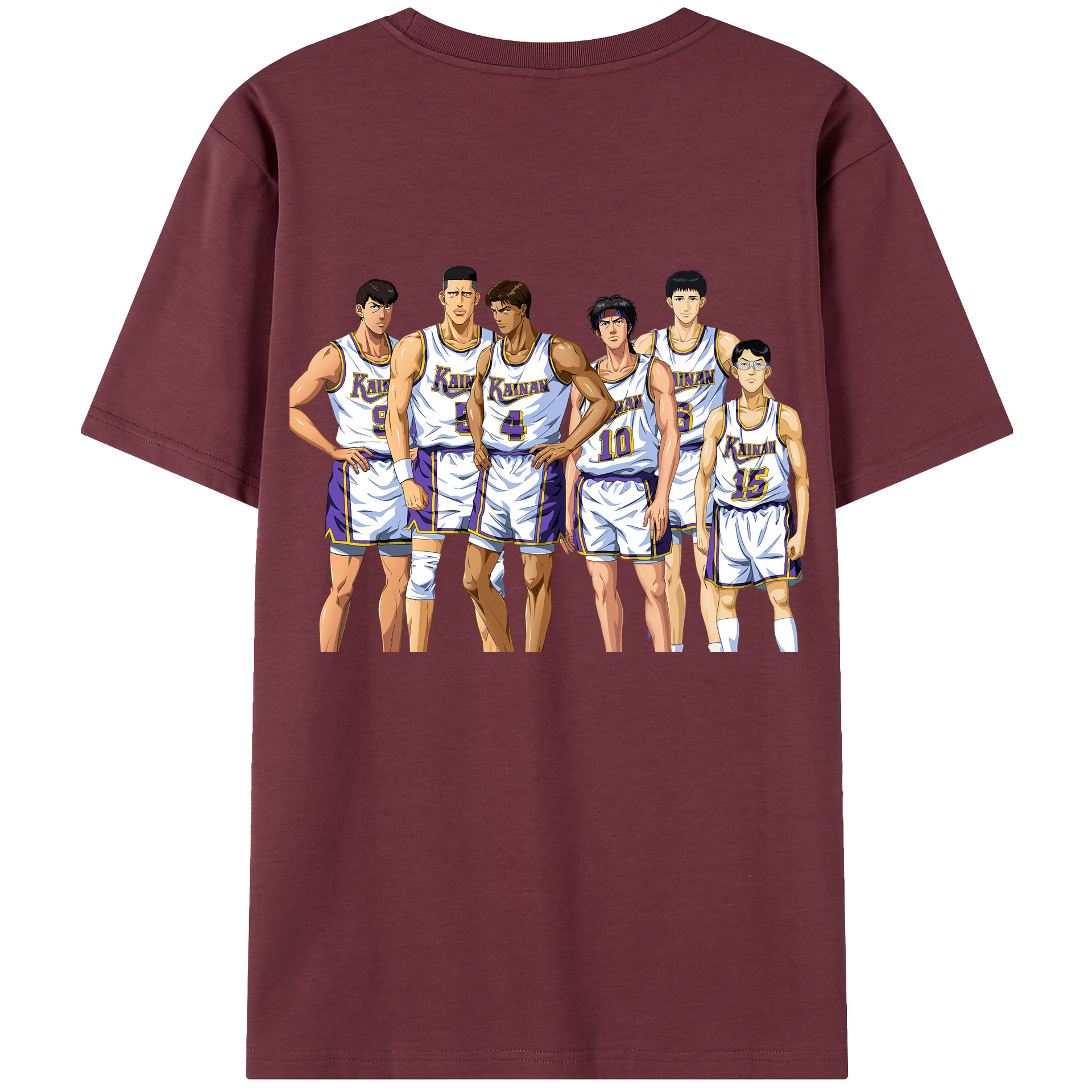 SLAM DUNK／スラムダンク 綿100％半袖Tシャツ（背面プリント）